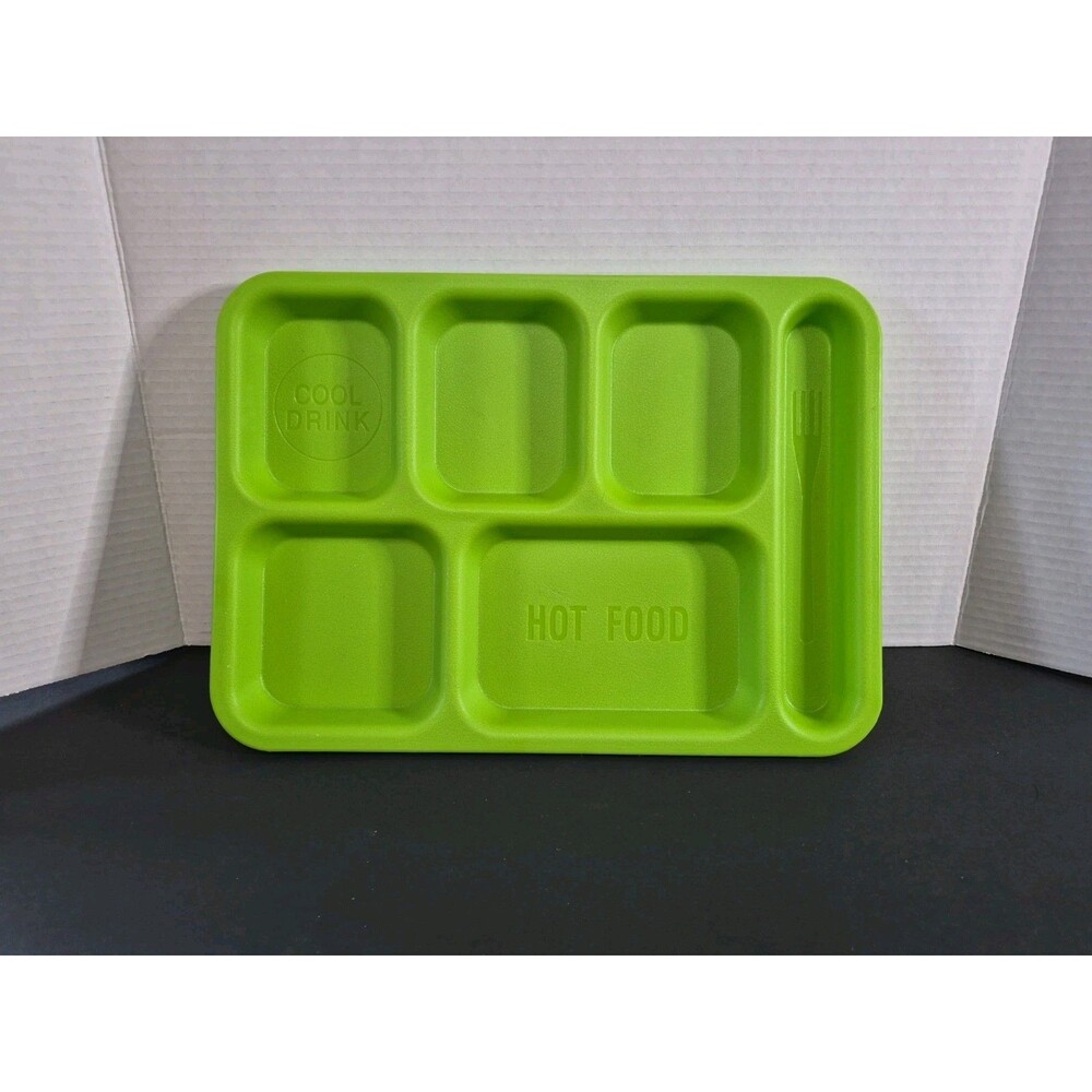 VTG SiLite 614 Cafeteria School Food Tray Bright Lime Green
